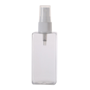 Customized 120ml Square Pet Bottle 4oz Capacity Lotion Pump Container